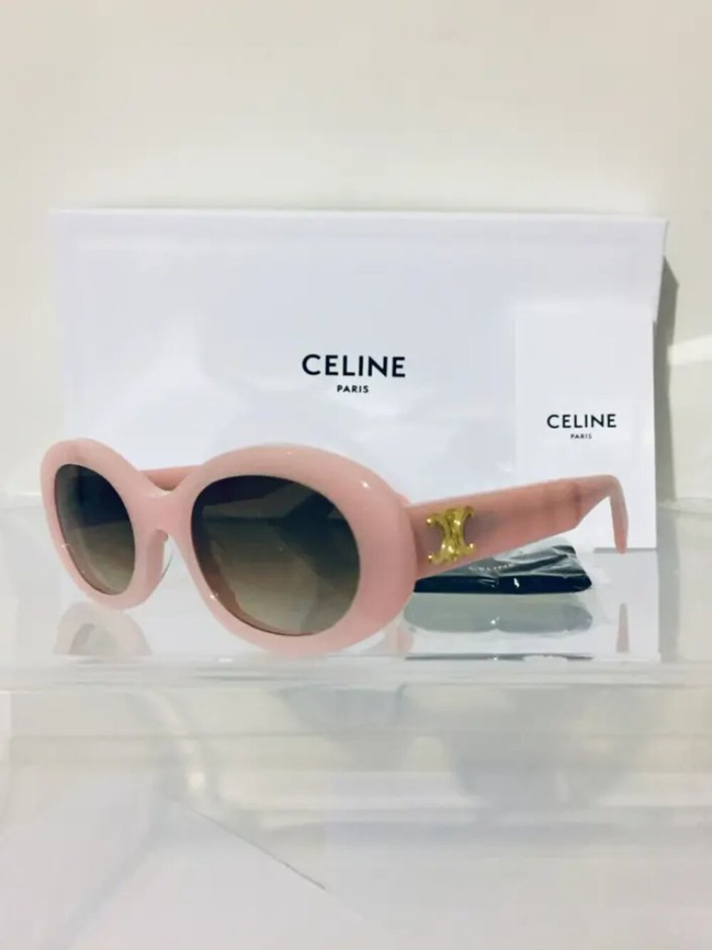 Celine Pastel Pink Oval Shades